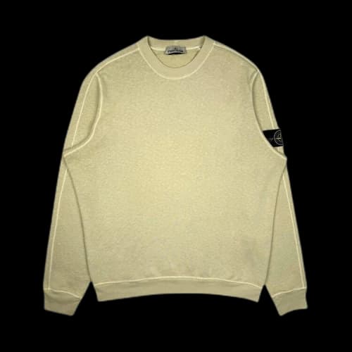 Stone Island Logo Patch Crewneck Sweatshirt 'Natural'