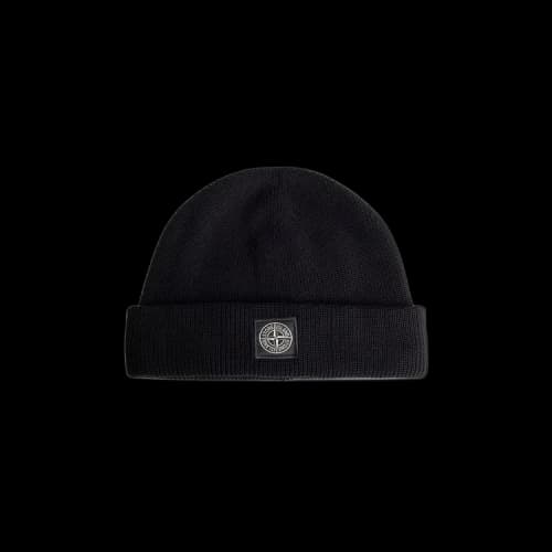Stone Island Logo Patch Beanie 'Black'