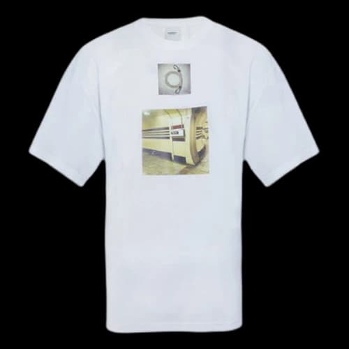 Burberry Printing Loose Short Sleeve White