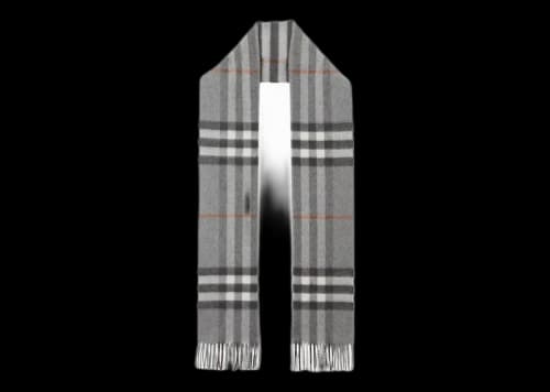 Burberry The Classic Check Cashmere Scarf Grey