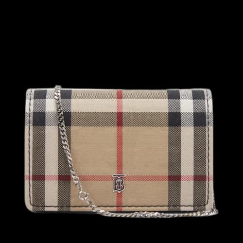 Burberry Vintage Check Card Case Black