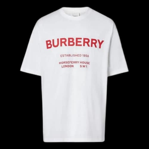 Burberry Unisex Horseferry Letter Printing White