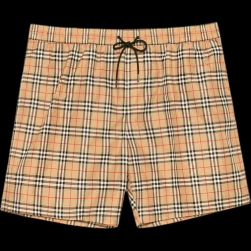 Burberry Check Drawcord Swim Shorts Beige