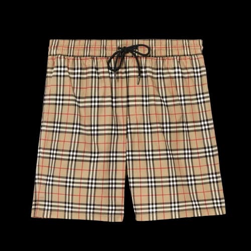 Burberry Check Drawcord Swim Shorts Beige