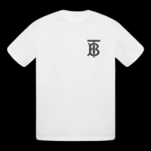 Burberry MENS Logo-Printed Exclusive Logo Loose Short Sleeve White
