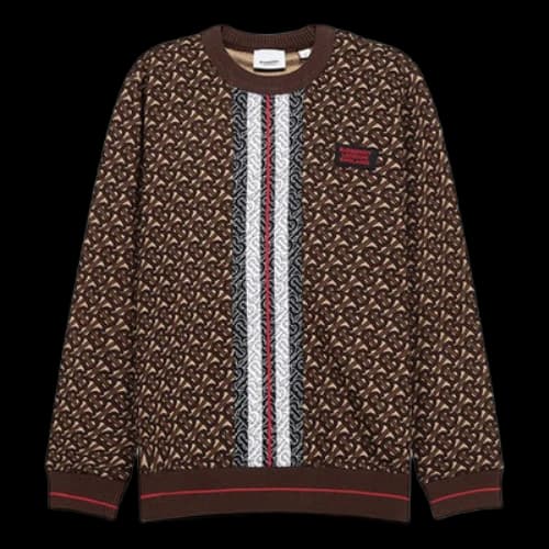 Burberry FW20 Logo Stripes Hoodie Brown (Women's)