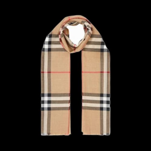 Burberry Classic Check Cashmere Scarf Archive Beige