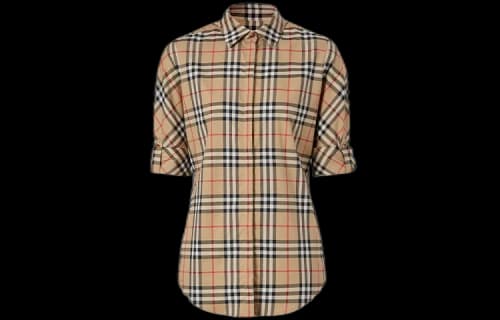 Burberry Vintage Check Stretch Cotton Twill ShirtPrice undefined 'Beige' (Women's)