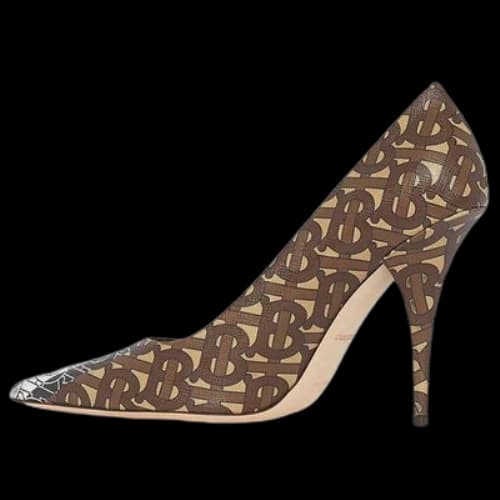 Burberry Elodie Monogram Print Pointed-toe Pumps 'Brown' (Women's)