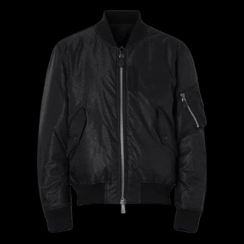Burberry Logo Double Sided aviator Jacket Black