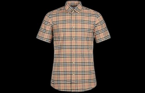 Burberry Small Scale Check Stretch Cotton Short-Sleeve Shirt 'Archive Beige'