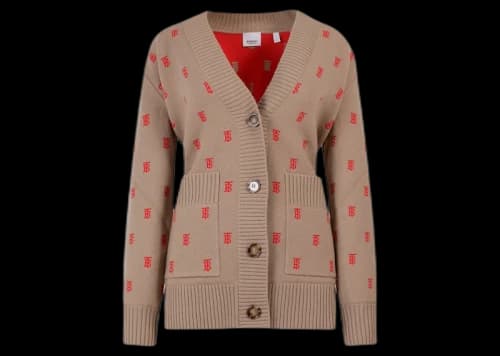 Burberry Women's Wool And Cashmere Cardigan Beige