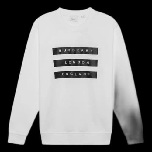 Burberry Round Neck Long Sleeves White