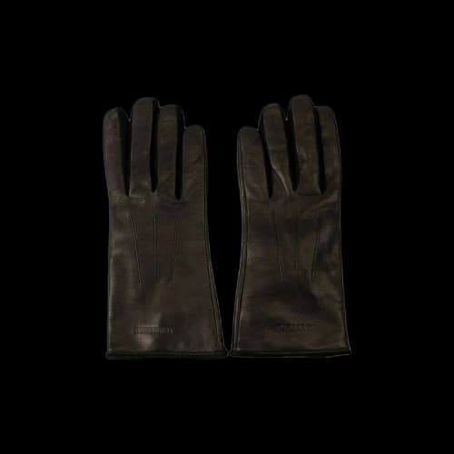 Burberry Embossed Logo Cashmere-Lined Lambskin Gloves 'Black'