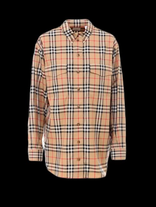 Burberry Woman Traditional Check Shirt Beige