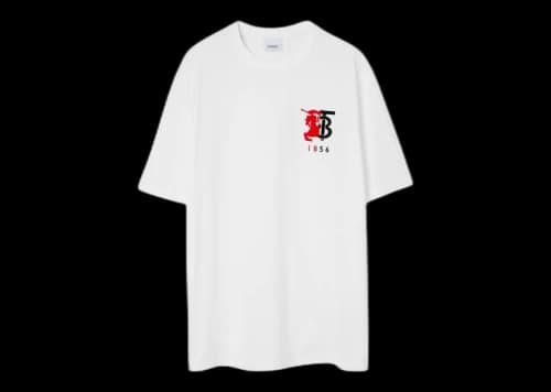 Burberry Contrast Logo Graphic Cotton T-shirt White