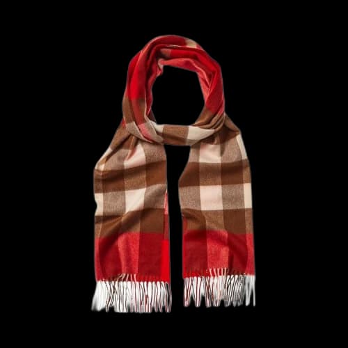 Burberry Mega Check Cashmere Scarf 'Bright Red'