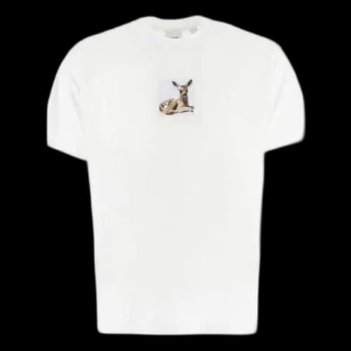 Burberry Deer-Printed Cotton White