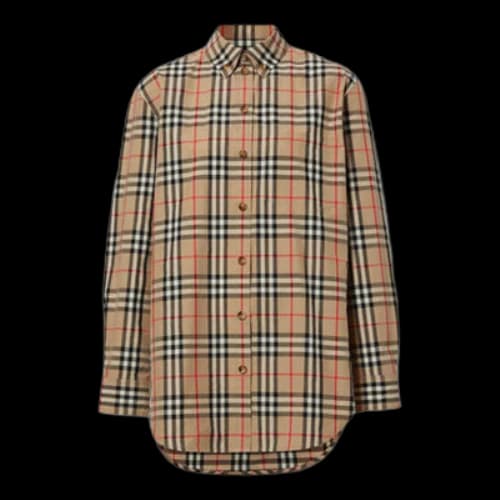 Burberry Button-down Collar Vintage Check Cotton Shirt 'Classic Tan' (Women's)