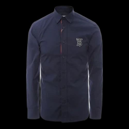 Burberry SS21 TB Long Sleeve Shirt Men's Blue