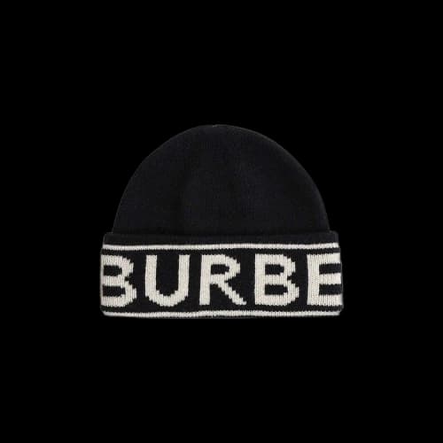 Burberry Cashmere Logo Intarsia Beanie 'Black'