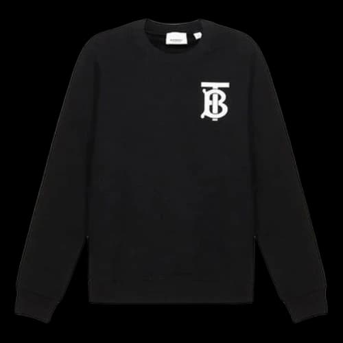 Burberry Pattern Round Neck Long Sleeves Pullover Hoodie Black (Women's)