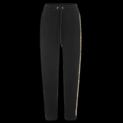 Burberry Check Stripe Track Pants Black