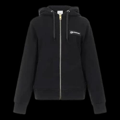 Burberry Retro Classic Plaid Cardigan Hoodie Black (Women's)
