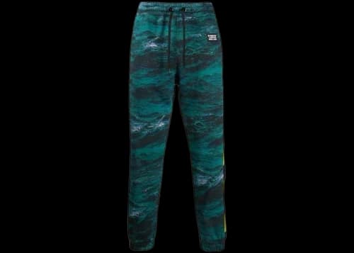 Burberry Tape Detail Sea Print Trackpants Green