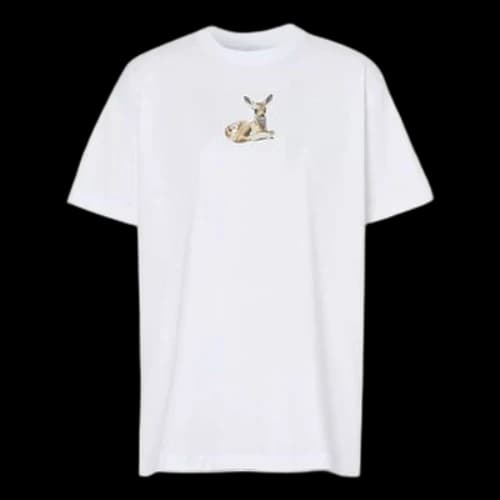 Burberry Deerlet Printing Cotton GS White