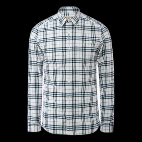 Burberry Plaid Long Sleeves Shirt Blue Gray