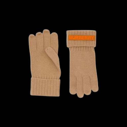 Burberry Logo Appliqué Cashmere Gloves 'Archive Beige'