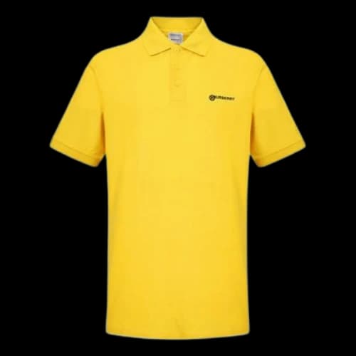 Burberry SS21 Pure Cotton lapel Short Sleeve Polo Shirt Yellow