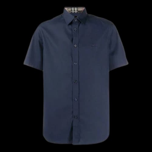 Burberry Casual Shirt Short Sleeve Navy Blue