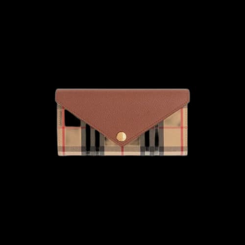 Burberry Check Print Continental Wallet 'Tan'