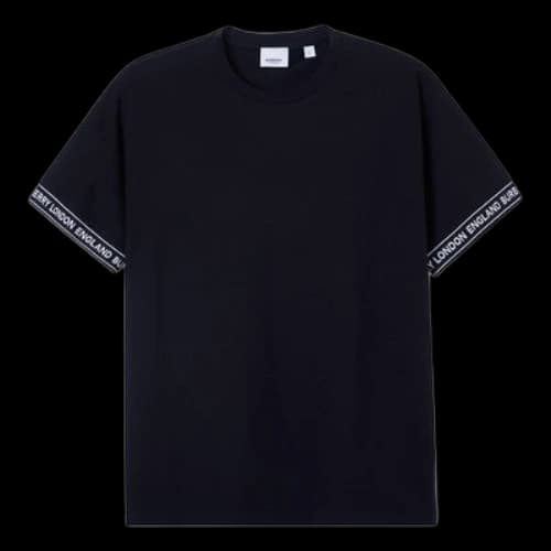 Burberry Cuff Logo Label Printing Short Sleeve Black