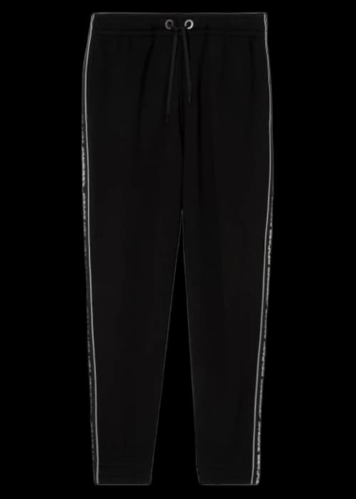 Burberry Logo Tape Pants Black/White