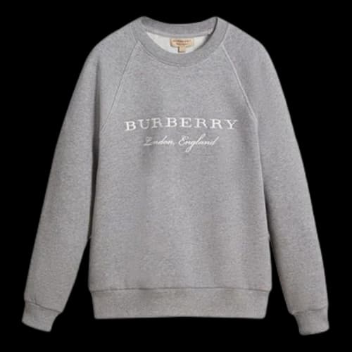 Burberry Unisex Round-neck Sweatshirt Grey