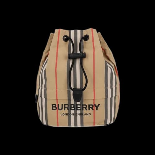Burberry Icon Stripe Nylon Drawcord Pouch Archive Beige