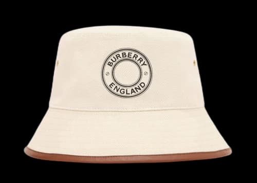 Burberry Archway Logo Applique Bucket Hat Natural