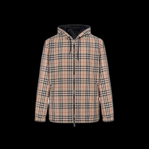 Burberry Check Reversible Hooded Jacket Archive Beige
