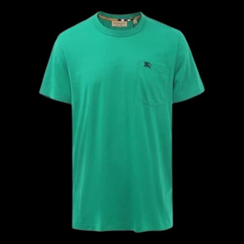 Burberry Logo Round Neck Short Sleeve Green
