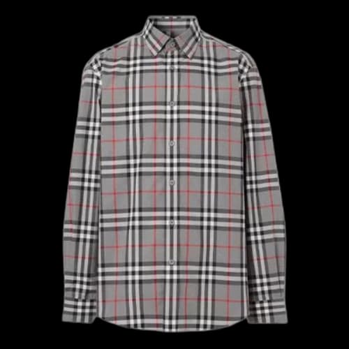 Burberry Plaid Shirt Gray