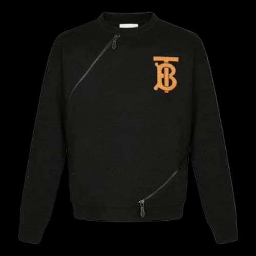 Burberry Alphabet Pattern Jumper Crewneck For Men Black