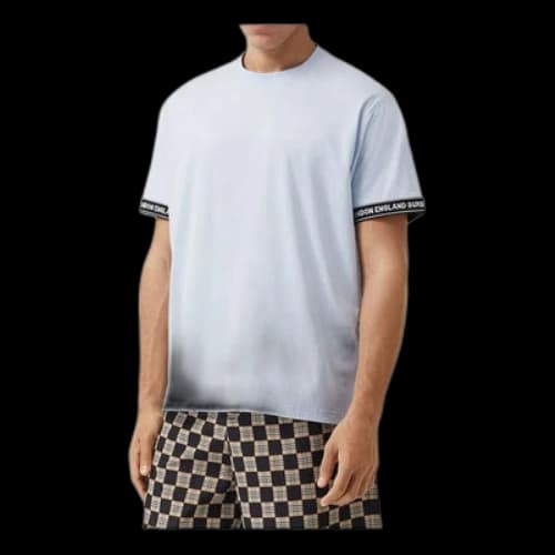 Burberry Logo Loose Fit Short Sleeve Light Blue