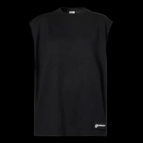 Burberry Cotton Large Loose Short Sleeve Black