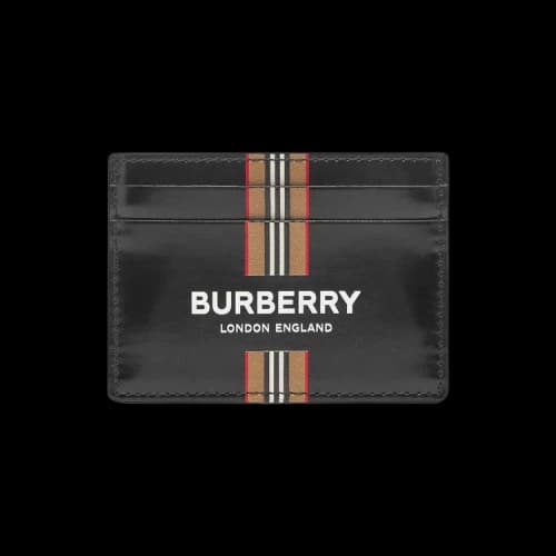 Burberry Icon Stripe Sandon Card Holder 'Black'