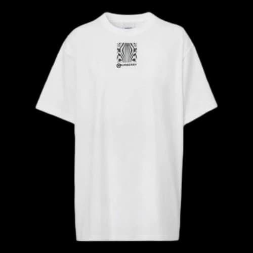 Burberry Unisex Printing Short Sleeve White