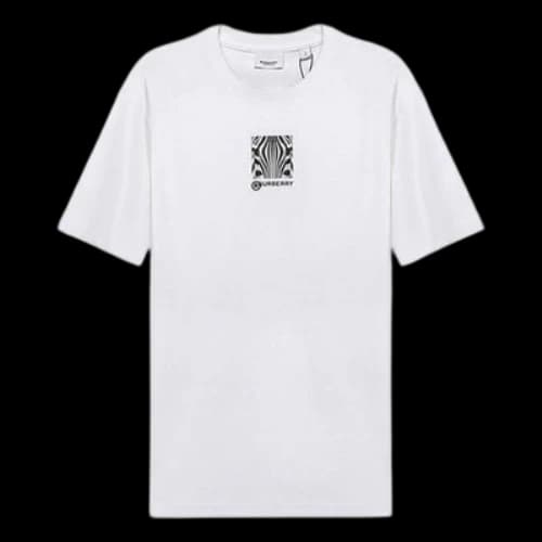 Burberry Montage Printing Round Collar Male White