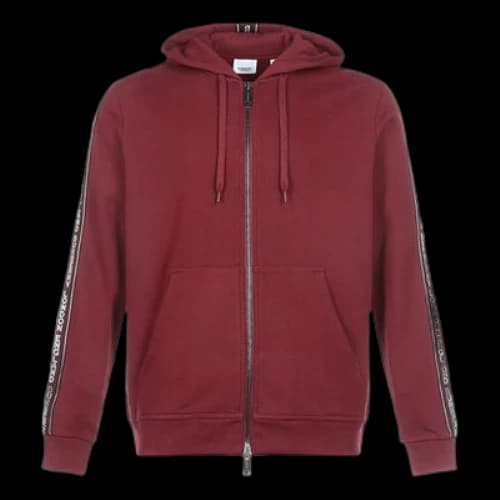 Burberry FW20 Side Sleeve Logo Cotton hooded Zipper Sports Red